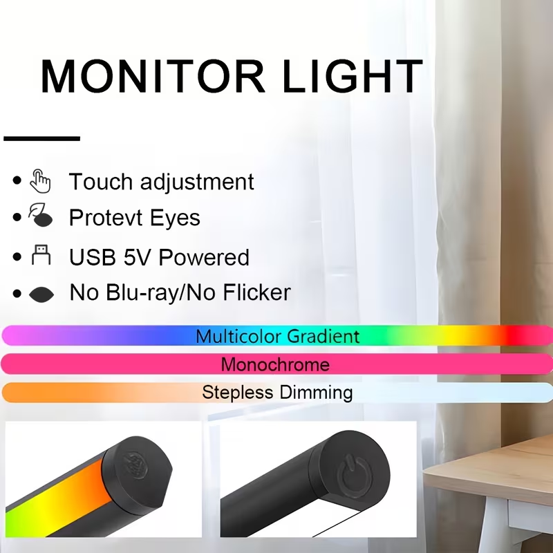 Monitor Light Bar - LED Monitör Işık Çubuğu CCT Dokunmatik