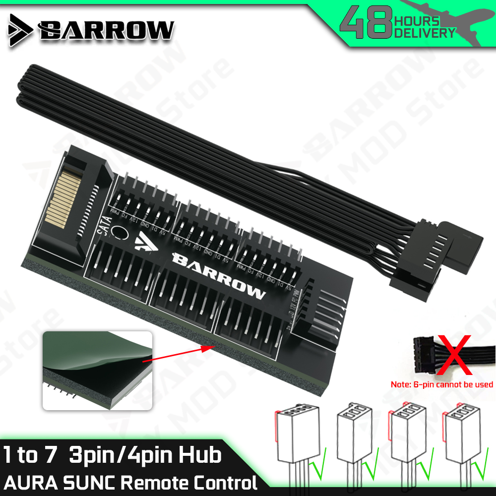 Fan Hub Rgb Controller - Barrow 7-Port Fan Kontrolörleri Hub Tam