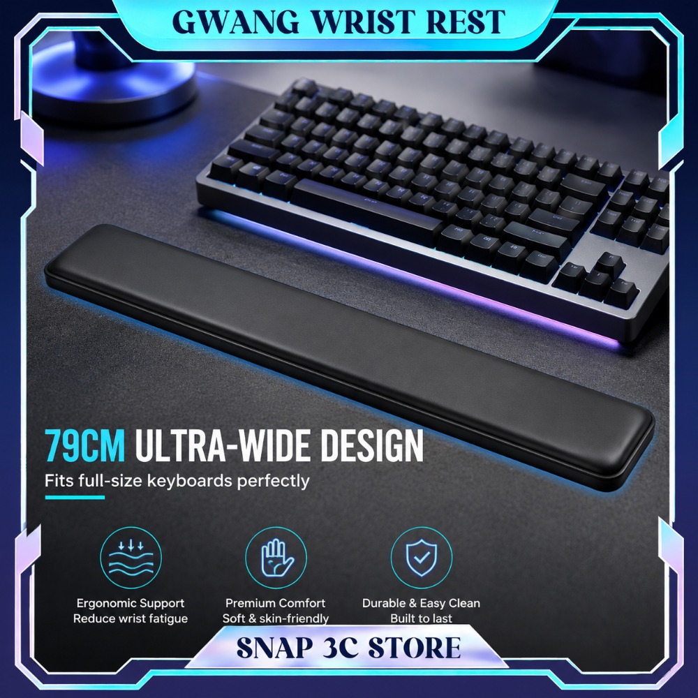 Wrist Rest Ergonomic - GWANG Premium Deri Klavye Bilek Desteği