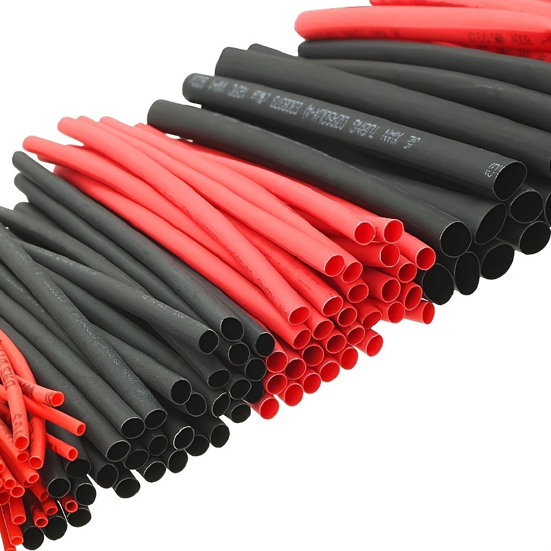 Sleeved Cable Kit - 127 adet Siyah Kırmızı Isıyla Daralan