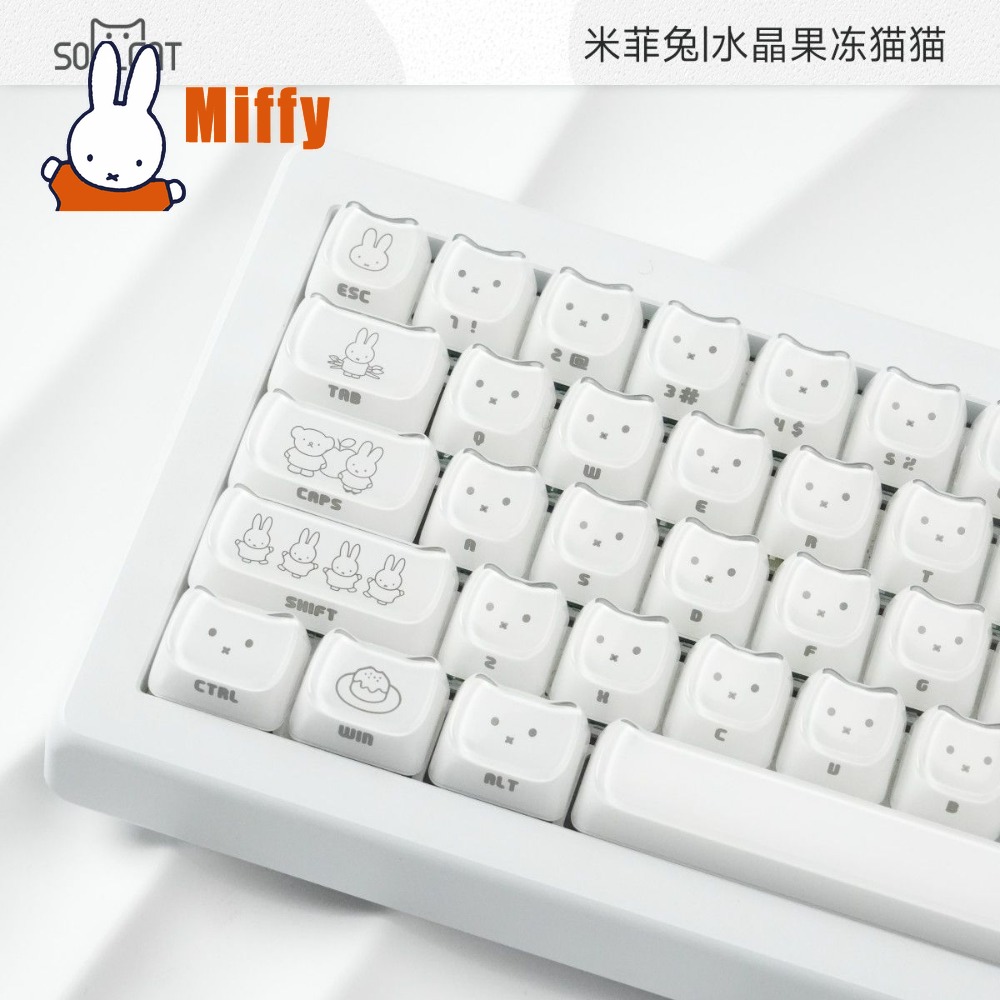 Kawaii Miffy Keycaps Sevimli T - Gaming Accessories Keyboards incelemesi ve fiyatı